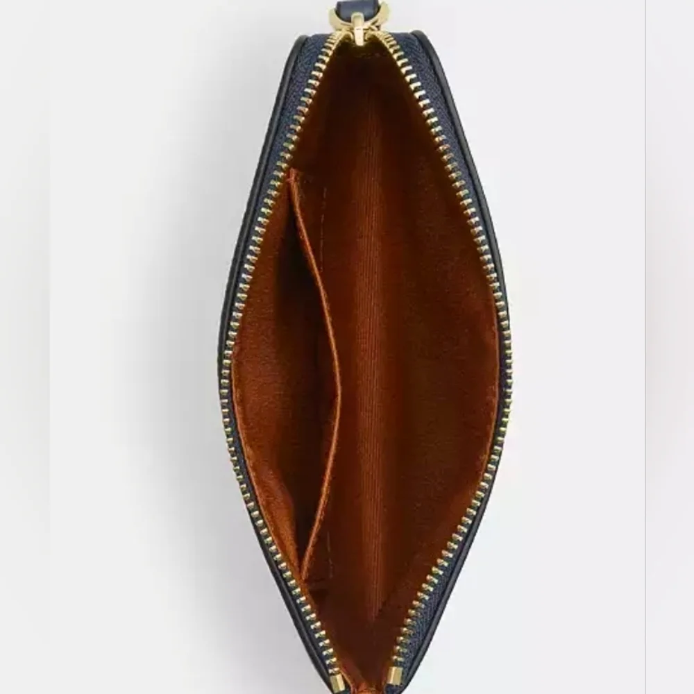 Coach Corner Zip Wristlet With Embellishments